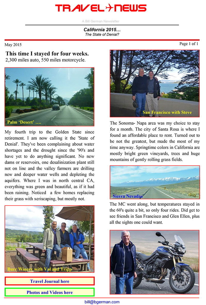 California Trip 2015